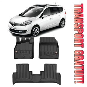Renault Scenic III, Van, Din 04.2009 - 11.2016 , Set Covorase Auto Tip Tavita Premium 3D, din cauciuc