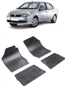 Renault Symbol I, Sedan, fabricat din 2001 - 2008, set covorase auto dedicate, din cauciuc 100% Premium accesorii pentru autoturismul tau - masina v157774