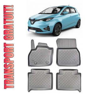 Renault Zoe, Hatchback, Din 06.2019 - Prezent, Facelift , Set Covorase Auto Tip Tavita Premium 3D, din cauciuc