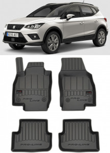 Seat Arona, Suv, Din 06.2017 - Prezent , Set Covorase Auto Tip Tavita Premium 3D, din cauciuc accesorii pentru autoturismul tau - masina v174338
