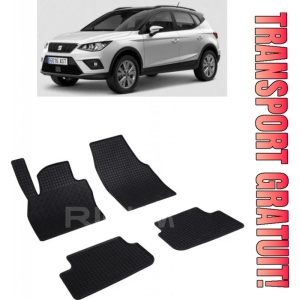 Seat Arona, Suv, fabricat din 06.2017 - Prezent, set covorase auto dedicate, din cauciuc 100% Premium