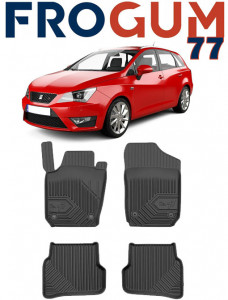 Seat Ibiza IV Din 05.2008 - 05.2017, Hatchback, 6J/6P , Set Covorase Auto Tip Tavita Premium 3D, din cauciuc accesorii pentru autoturismul tau - masina v168546