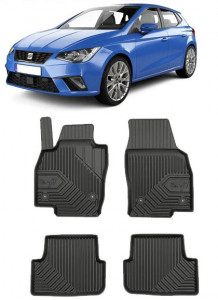 Seat Ibiza V Din 06.2017 - Prezent, Hatchback, 6F/Kj1 , Set Covorase Auto Tip Tavita Premium 3D, din cauciuc accesorii pentru autoturismul tau - masina v165909