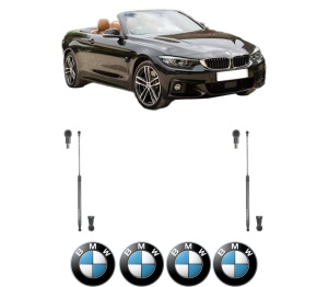 Set 2 amortizoare portbagaj haion BMW Seria 4 Convertible (F33, F83) din 2013-2020, 2 bucati, KROSNO, 4 stickere auto BMW Seria v1123