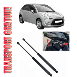 Set 2 amortizoare portbagaj haion CITROEN C3 II (SC_) din 2009-2016, 2 bucati, KROSNO, 4 stickere auto CITROEN