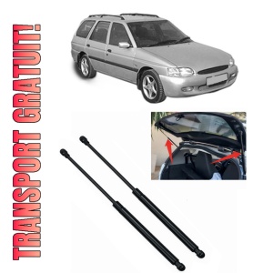 Set 2 amortizoare portbagaj haion FORD ESCORT CLASSIC Turnier (ANL) din 1999-2000, 2 bucati, KROSNO, 4 stickere auto FORD
