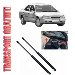 Set 2 amortizoare portbagaj haion FORD MONDEO II Saloon (BFP) din 1996-2000, 2 bucati, KROSNO, 4 stickere auto FORD