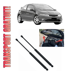 Set 2 amortizoare portbagaj haion HONDA CIVIC VIII Hatchback (FN, FK) din 2005-2012, 2 bucati, MAGNUM TECHNOLOGY, 4 stickere auto HONDA