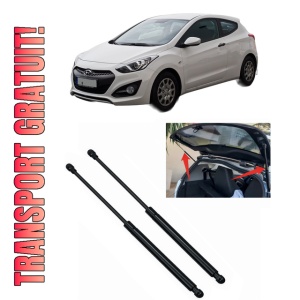 Set 2 amortizoare portbagaj haion HYUNDAI i30 Coupe din 2013-2017, 2 bucati, MAGNUM TECHNOLOGY, 4 stickere auto HYUNDAI