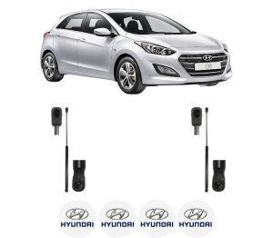 Set 2 amortizoare portbagaj haion HYUNDAI i30 (GD) din 2011-2016, 2 bucati, MAGNUM TECHNOLOGY, 4 stickere auto HYUNDAI v6223