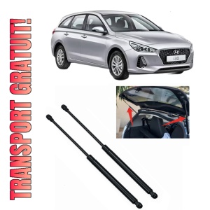 Set 2 amortizoare portbagaj haion HYUNDAI i30 Kombi Van (PDE) din 2017-2020, 2 bucati, MAGNUM TECHNOLOGY, 4 stickere auto HYUNDAI