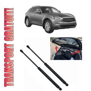 Set 2 amortizoare portbagaj haion INFINITI QX70 din 2013-2014, 2 bucati, KROSNO, 4 stickere auto INFINITI