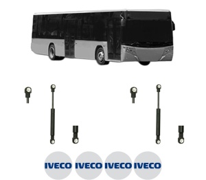 Set 2 amortizoare portbagaj haion IVECO CITYCLASS din 1997-1997, 2 bucati, MAGNUM TECHNOLOGY, 4 stickere auto IVECO v3403