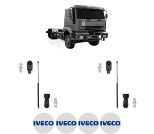 Set 2 amortizoare portbagaj haion IVECO EUROTRAKKER din 1999-2004, 2 bucati, KROSNO, 4 stickere auto IVECO v1723