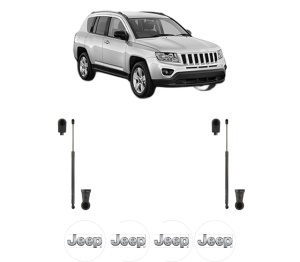 Set 2 amortizoare portbagaj haion JEEP COMPASS (MK49) din 2006-2011, 2 bucati, KROSNO, 4 stickere auto JEEP v1488