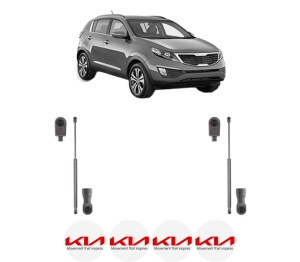 Set 2 amortizoare portbagaj haion KIA SPORTAGE III (SL) din 2010-2015, 2 bucati, KROSNO, 4 stickere auto KIA v2203