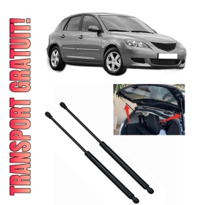 Set 2 amortizoare portbagaj haion MAZDA 3 (BK) din 2003-2009, 2 bucati, KROSNO, 4 stickere auto MAZDA