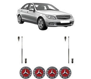 Set 2 amortizoare portbagaj haion MERCEDES-BENZ C-CLASS (W204) din 2007-2014, 2 bucati, KROSNO, 4 stickere auto MERCEDES-BENZ v4183