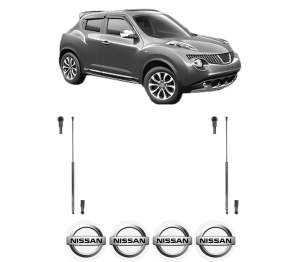 Set 2 amortizoare portbagaj haion NISSAN JUKE (F15) din 2010-2019, 2 bucati, KROSNO, 4 stickere auto NISSAN v2143