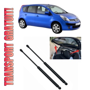 Set 2 amortizoare portbagaj haion NISSAN NOTE (E11, NE11) din 2006-2012, 2 bucati, KROSNO, 4 stickere auto NISSAN