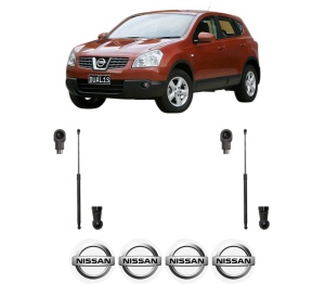 Set 2 amortizoare portbagaj haion NISSAN QASHQAI I (J10, NJ10) din 2006-2013, 2 bucati, MAGNUM TECHNOLOGY, 4 stickere auto NISSAN v5623