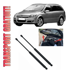 Set 2 amortizoare portbagaj haion OPEL ASTRA H Estate (A04) din 2004-2014, 2 bucati, MAGNUM TECHNOLOGY, 4 stickere auto OPEL