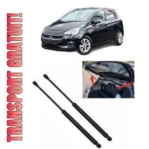 Set 2 amortizoare portbagaj haion OPEL CORSA E Hatchback Van (X15) din 2014-2015, 2 bucati, KROSNO, 4 stickere auto OPEL