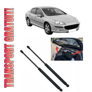 Set 2 amortizoare portbagaj haion PEUGEOT 407 (6D_) din 2004-2011, 2 bucati, KROSNO, 4 stickere auto PEUGEOT