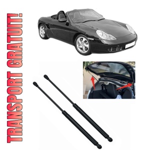 Set 2 amortizoare portbagaj haion PORSCHE BOXSTER (986) din 1996-2004, 2 bucati, KROSNO, 4 stickere auto PORSCHE