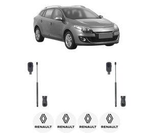 Set 2 amortizoare portbagaj haion RENAULT MEGANE III Combi Van (KZ0/1) din 2009-2015, 2 bucati, MAGNUM TECHNOLOGY, 4 stickere auto RENAULT v4728
