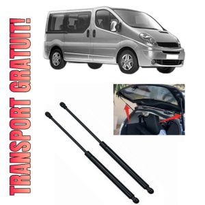 Set 2 amortizoare portbagaj haion RENAULT TRAFIC II Bus (JL) din 2001-2018, 2 bucati, KROSNO, 4 stickere auto RENAULT