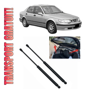Set 2 amortizoare portbagaj haion SAAB 9-5 (YS3E) din 1997-2009, 2 bucati, KROSNO, 4 stickere auto SAAB