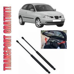 Set 2 amortizoare portbagaj haion SEAT IBIZA III (6L1) din 2002-2009, 2 bucati, MAGNUM TECHNOLOGY, 4 stickere auto SEAT
