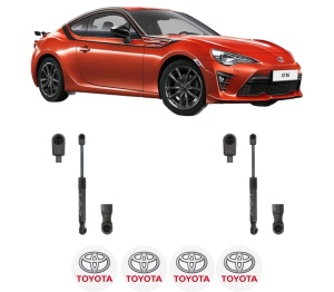 Set 2 amortizoare portbagaj haion TOYOTA GT 86 Coupe (ZN6_) din 2012-2012, 2 bucati, KROSNO, 4 stickere auto TOYOTA v643