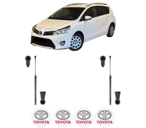 Set 2 amortizoare portbagaj haion TOYOTA VERSO (_R2_) din 2009-2018, 2 bucati, KROSNO, 4 stickere auto TOYOTA v1363
