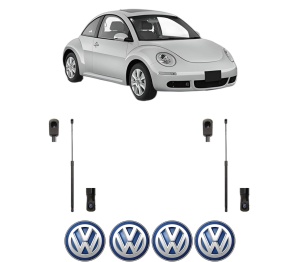 Set 2 amortizoare portbagaj haion Volkswagen NEW BEETLE (9C1, 1C1) din 1998-2010, 2 bucati, MAGNUM TECHNOLOGY, 4 stickere auto Volkswagen v6883
