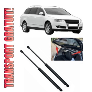 Set 2 amortizoare portbagaj haion Volkswagen PASSAT B6 Variant (3C5) din 2005-2011, 2 bucati, MAGNUM TECHNOLOGY, 4 stickere auto Volkswagen
