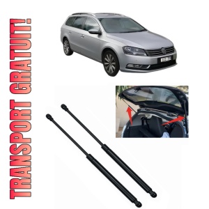 Set 2 amortizoare portbagaj haion Volkswagen PASSAT B7 Estate Van (365) din 2011-2014, 2 bucati, MAGNUM TECHNOLOGY, 4 stickere auto Volkswagen