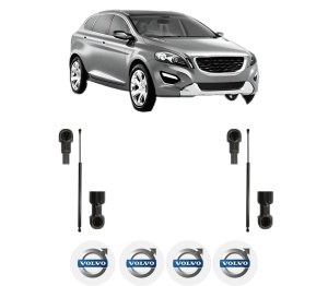 Set 2 amortizoare portbagaj haion VOLVO XC60 I SUV (156) din 2008-2017, 2 bucati, MAGNUM TECHNOLOGY, 4 stickere auto VOLVO v3943