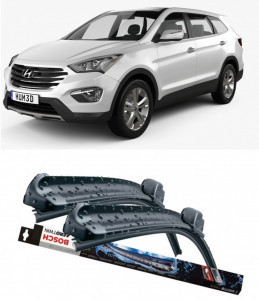 Set 2 stergatoare parbriz Bosch Aerotwin 600/475mm compatibile cu Hyundai SANTA FÉ III (DM, DMA) (2012-2015) Bosch accesorii pentru autoturismul tau - masina v215562