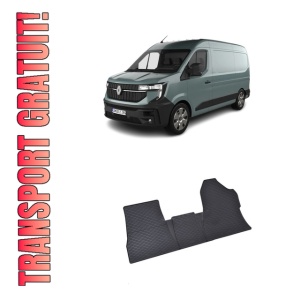 Set 3 covorase Renault Master 3M 2024-prezent, din cauciuc 100%, compatibile cu autoturismul RENAULT Master