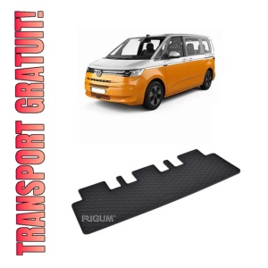 Set 3 covorase Volkswagen T7 Multivan Randul 3 2022-prezent, din cauciuc 100%, compatibile cu autoturismul Volkswagen T7