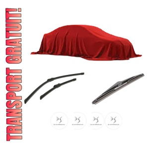 Set 3 stergatoare DS DS 7 (J4_, JC_) din 2022, pentru parbriz si luneta fata si spate auto, Bosch Twin-Aerotwin, din cauciuc siliconat rezistent, 4 Stickere Auto DS