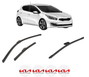 Set 3 stergatoare KIA PRO CEE'D Hatchback Van (JD) din 2015-2018, pentru parbriz si luneta fata si spate auto, Bosch Aerotwin-Aerotwin Retrofit, din cauciuc siliconat rezistent, 4 Stickere Auto KIA - Img 2