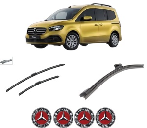 Set 3 stergatoare MERCEDES-BENZ T-CLASS MPV (W420) din 2022, pentru parbriz si luneta fata si spate auto, Bosch Aerotwin-Aerotwin, din cauciuc siliconat rezistent, 4 Stickere Auto MERCEDES-BENZ - Img 2
