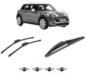 Set 3 stergatoare MINI MINI (F55) din 2013-2020, pentru parbriz si luneta fata si spate auto, Bosch Twin-Aerotwin Retrofit, din cauciuc siliconat rezistent, 4 Stickere Auto MINI - Img 2