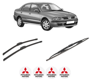 Set 3 stergatoare MITSUBISHI CARISMA Saloon (DA_) din 1999-2006, pentru parbriz si luneta fata si spate auto, Bosch Twin-Aerotwin Retrofit, din cauciuc siliconat rezistent, 4 Stickere Auto MITSUBISHI - Img 2