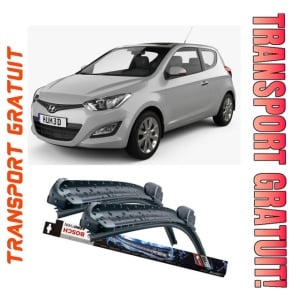 Set 3 stergatoare parbriz Bosch Bosch Aerotwin compatibile cu Hyundai I20 2018 - Prezent (60 cm / 40 cm)