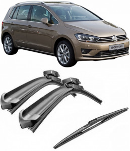 Set 3 stergatoare parbriz si luneta Bosch Aerotwin pentru Volkswagen Golf Sportsvan (AM1) (02.14 -) Bosch accesorii pentru autoturismul tau - masina v219907