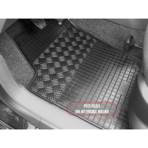 Set 4 covorase auto, Volkswagen Polo 2009-2017, din cauciuc, Cri-Flo, negru v5845